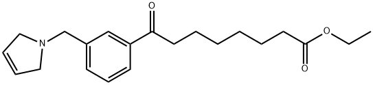 ETHYL 8-OXO-8-[3-(3-PYRROLINOMETHYL)PHENYL]OCTANOATE Struktur