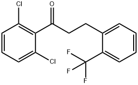 2',6'-DICHLORO-3-(2-TRIFLUOROMETHYLPHENYL)PROPIOPHENONE Struktur