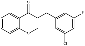 3-(3-CHLORO-5-FLUOROPHENYL)-2'-METHOXYPROPIOPHENONE Struktur