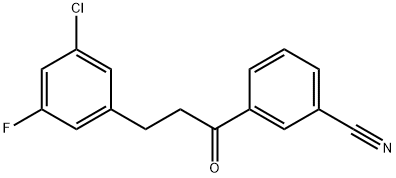 3-(3-CHLORO-5-FLUOROPHENYL)-3'-CYANOPROPIOPHENONE Struktur