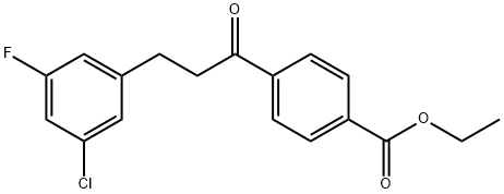 4'-CARBOETHOXY-3-(3-CHLORO-5-FLUOROPHENYL)PROPIOPHENONE Struktur