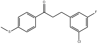 3-(3-CHLORO-5-FLUOROPHENYL)-4'-THIOMETHYLPROPIOPHENONE Struktur