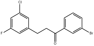 3'-BROMO-3-(3-CHLORO-5-FLUOROPHENYL)PROPIOPHENONE Struktur