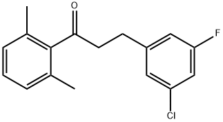 3-(3-CHLORO-5-FLUOROPHENYL)-2',6'-DIMETHYLPROPIOPHENONE Struktur