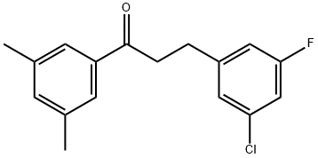 3-(3-CHLORO-5-FLUOROPHENYL)-3',5'-DIMETHYLPROPIOPHENONE Struktur