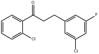 2'-CHLORO-3-(3-CHLORO-5-FLUOROPHENYL)PROPIOPHENONE Struktur