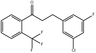 3-(3-CHLORO-5-FLUOROPHENYL)-2'-TRIFLUOROMETHYLPROPIOPHENONE Struktur