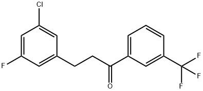 3-(3-CHLORO-5-FLUOROPHENYL)-3'-TRIFLUOROMETHYLPROPIOPHENONE Struktur