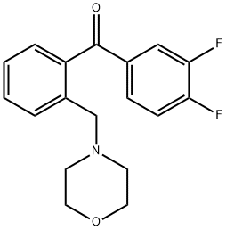 3',4'-DIFLUORO-2-MORPHOLINOMETHYL BENZOPHENONE Struktur