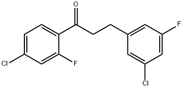 4'-CHLORO-3-(3-CHLORO-5-FLUOROPHENYL)-2'-FLUOROPROPIOPHENONE Struktur