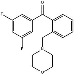 3',5'-DIFLUORO-2-MORPHOLINOMETHYL BENZOPHENONE Struktur