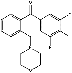 2-MORPHOLINOMETHYL-3',4',5'-TRIFLUOROBENZOPHENONE Struktur