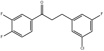 3-(3-CHLORO-5-FLUOROPHENYL)-3',4'-DIFLUOROPROPIOPHENONE Struktur