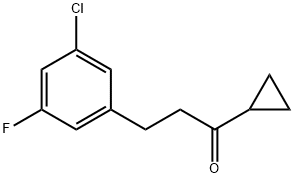 2-(3-CHLORO-5-FLUOROPHENYL)ETHYL CYCLOPROPYL KETONE Struktur