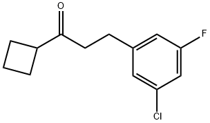 2-(3-CHLORO-5-FLUOROPHENYL)ETHYL CYCLOBUTYL KETONE Struktur