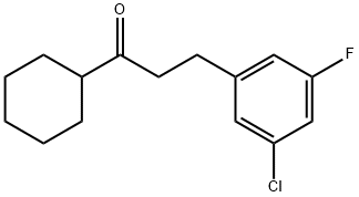 2-(3-CHLORO-5-FLUOROPHENYL)ETHYL CYCLOHEXYL KETONE Struktur