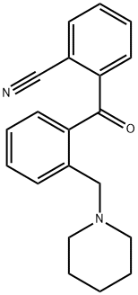 2-CYANO-2'-PIPERIDINOMETHYL BENZOPHENONE Struktur