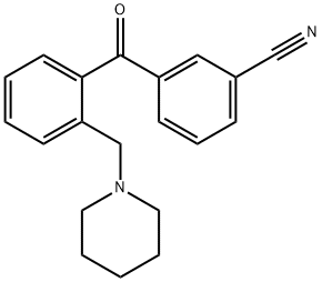 3'-CYANO-2-PIPERIDINOMETHYL BENZOPHENONE Struktur