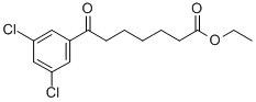 ETHYL 7-(3,5-DICHLOROPHENYL)-7-OXOHEPTANOATE Struktur