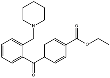 4'-CARBOETHOXY-2-PIPERIDINOMETHYL BENZOPHENONE Struktur