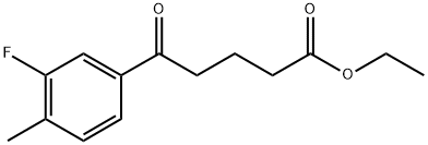 ETHYL 5-(3-FLUORO-4-METHYLPHENYL)-5-OXOVALERATE Struktur