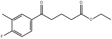 ETHYL 5-(4-FLUORO-3-METHYLPHENYL)-5-OXOVALERATE Struktur