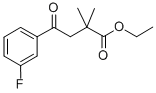 ETHYL 2,2-DIMETHYL-4-(3-FLUOROPHENYL)-4-OXOBUTYRATE Struktur