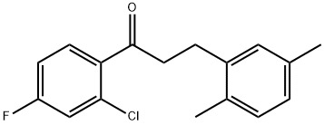 2'-CHLORO-3-(2,5-DIMETHYLPHENYL)-4'-FLUOROPROPIOPHENONE Struktur