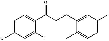 4'-CHLORO-3-(2,5-DIMETHYLPHENYL)-2'-FLUOROPROPIOPHENONE Struktur