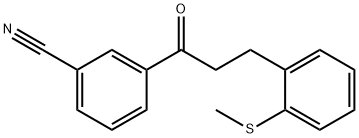 3'-CYANO-3-(2-THIOMETHYLPHENYL)PROPIOPHENONE Struktur