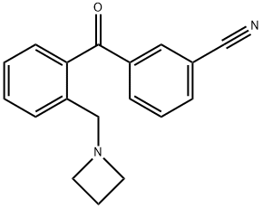 2-AZETIDINOMETHYL-3'-CYANOBENZOPHENONE Struktur