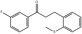 3'-FLUORO-3-(2-THIOMETHYLPHENYL)PROPIOPHENONE Struktur