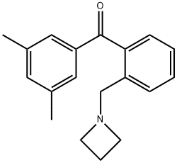 2'-AZETIDINOMETHYL-3,5-DIMETHYLBENZOPHENONE Struktur