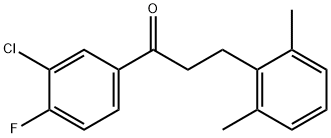 3'-CHLORO-3-(2,6-DIMETHYLPHENYL)-4'-FLUOROPROPIOPHENONE Struktur