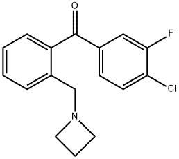 2'-AZETIDINOMETHYL-4-CHLORO-3-FLUOROBENZOPHENONE Struktur