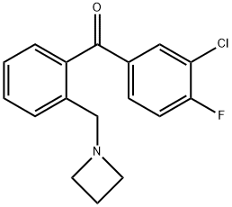 2'-AZETIDINOMETHYL-3-CHLORO-4-FLUOROBENZOPHENONE Struktur