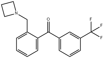 2-AZETIDINOMETHYL-3'-TRIFLUOROMETHYLBENZOPHENONE Struktur