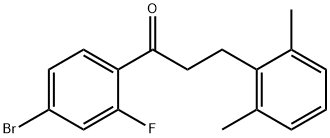 4'-BROMO-3-(2,6-DIMETHYLPHENYL)-2'-FLUOROPROPIOPHENONE Struktur