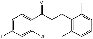 2'-CHLORO-3-(2,6-DIMETHYLPHENYL)-4'-FLUOROPROPIOPHENONE Struktur