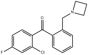 2'-AZETIDINOMETHYL-2-CHLORO-4-FLUOROBENZOPHENONE Struktur