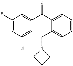 2'-AZETIDINOMETHYL-3-CHLORO-5-FLUOROBENZOPHENONE Struktur