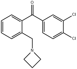 2'-AZETIDINOMETHYL-3,4-DICHLOROBENZOPHENONE Struktur