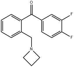 2'-AZETIDINOMETHYL-3,4-DIFLUOROBENZOPHENONE Struktur