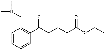 ETHYL 5-[2-(AZETIDINOMETHYL)PHENYL]-5-OXOVALERATE Struktur