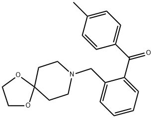 2-[8-(1,4-DIOXA-8-AZASPIRO[4.5]DECYL)METHYL]-4'-METHYL BENZOPHENONE Struktur