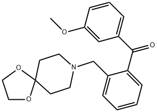 2-[8-(1,4-DIOXA-8-AZASPIRO[4.5]DECYL)METHYL]-3'-METHOXY BENZOPHENONE Struktur