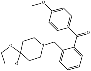 2-[8-(1,4-DIOXA-8-AZASPIRO[4.5]DECYL)METHYL]-4'-METHOXY BENZOPHENONE Struktur