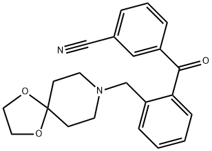 3'-CYANO-2-[8-(1,4-DIOXA-8-AZASPIRO[4.5]DECYL)METHYL]BENZOPHENONE Struktur