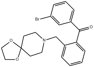 3'-BROMO-2-[8-(1,4-DIOXA-8-AZASPIRO[4.5]DECYL)METHYL]BENZOPHENONE Struktur