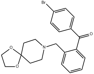 4'-BROMO-2-[8-(1,4-DIOXA-8-AZASPIRO[4.5]DECYL)METHYL]BENZOPHENONE Struktur